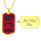 Houston Fan Necklace Dog Tag Stainless Steel or 18k Gold 24" Chain - Express Your Love Gifts
