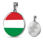Hungary Flag Necklace Hungary Flag Stainless Steel or 18k Gold 18-22" - Express Your Love Gifts