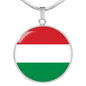 Hungary Flag Necklace Hungary Flag Stainless Steel or 18k Gold 18-22" - Express Your Love Gifts