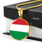 Hungary Flag Necklace Hungary Flag Stainless Steel or 18k Gold 18-22" - Express Your Love Gifts