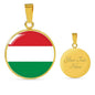 Hungary Flag Necklace Hungary Flag Stainless Steel or 18k Gold 18-22" - Express Your Love Gifts