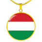 Hungary Flag Necklace Hungary Flag Stainless Steel or 18k Gold 18-22" - Express Your Love Gifts
