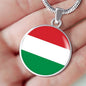 Hungary Flag Necklace Hungary Flag Stainless Steel or 18k Gold 18-22" - Express Your Love Gifts