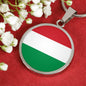 Hungary Flag Necklace Hungary Flag Stainless Steel or 18k Gold 18-22" - Express Your Love Gifts