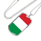 Hungary Flag Necklace Hungary Flag Stainless Steel or 18k Gold Dog Tag 24" - Express Your Love Gifts