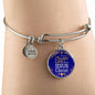I Accept Life With Jesus Christ Stainless Steel or 18k Gold Bangle Bracelet - Express Your Love Gifts