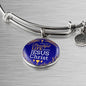 I Accept Life With Jesus Christ Stainless Steel or 18k Gold Bangle Bracelet - Express Your Love Gifts