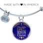 I Accept Life With Jesus Christ Stainless Steel or 18k Gold Bangle Bracelet - Express Your Love Gifts