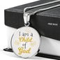 I Am A Child Of God Circle Necklace Stainless Steel or 18k Gold 18-22" - Express Your Love Gifts