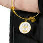 I Am A Child Of God Circle Stainless Steel or 18k Gold Bangle Bracelet - Express Your Love Gifts
