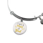 I Am A Child Of God Circle Stainless Steel or 18k Gold Bangle Bracelet - Express Your Love Gifts