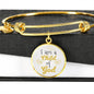 I Am A Child Of God Circle Stainless Steel or 18k Gold Bangle Bracelet - Express Your Love Gifts