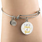I Am A Child Of God Circle Stainless Steel or 18k Gold Bangle Bracelet - Express Your Love Gifts