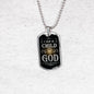 I Am a Child Of God Necklace Stainless Steel or 18k Gold Dog Tag 24" Chain - Express Your Love Gifts