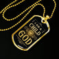 I Am a Child Of God Necklace Stainless Steel or 18k Gold Dog Tag 24" Chain - Express Your Love Gifts