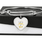 I Am A Child Of God Stainless Steel or 18k Gold Heart Bangle Bracelet - Express Your Love Gifts