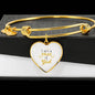 I Am A Child Of God Stainless Steel or 18k Gold Heart Bangle Bracelet - Express Your Love Gifts