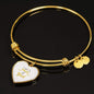 I Am A Child Of God Stainless Steel or 18k Gold Heart Bangle Bracelet - Express Your Love Gifts