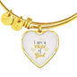 I Am A Child Of God Stainless Steel or 18k Gold Heart Bangle Bracelet - Express Your Love Gifts