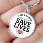 I Am A Nurse I Save Lives Circle Necklace Stainless Steel or 18k Gold 18-22"-Express Your Love Gifts