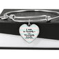 I Am Fearfully And Wonderfully Made Heart Bangle Stainless Steel or 18k Gold 79" - Express Your Love Gifts