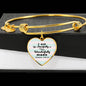 I Am Fearfully And Wonderfully Made Heart Bangle Stainless Steel or 18k Gold 79" - Express Your Love Gifts