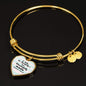 I Am Fearfully And Wonderfully Made Heart Bangle Stainless Steel or 18k Gold 79" - Express Your Love Gifts