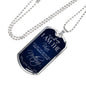 I Am The Vine Bible Verse Dog Tag Stainless Steel or 18k Gold 24" Chain - Express Your Love Gifts