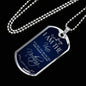 I Am The Vine Bible Verse Dog Tag Stainless Steel or 18k Gold 24" Chain - Express Your Love Gifts