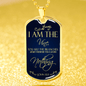 I Am The Vine Bible Verse Dog Tag Stainless Steel or 18k Gold 24" Chain - Express Your Love Gifts