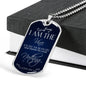 I Am The Vine Bible Verse Dog Tag Stainless Steel or 18k Gold 24" Chain - Express Your Love Gifts