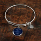 I Am The Vine Bracelet Blue John 15:5 Stainless Steel or 18k Gold Circle Bangle - Express Your Love Gifts