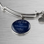 I Am The Vine Bracelet Blue John 15:5 Stainless Steel or 18k Gold Circle Bangle - Express Your Love Gifts