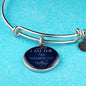 I Am The Vine Bracelet Blue John 15:5 Stainless Steel or 18k Gold Circle Bangle - Express Your Love Gifts