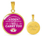 I Am There For You Nurse Gift Circle Necklace Stainless Steel or 18k Gold 18-22"-Express Your Love Gifts