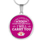 I Am There For You Nurse Gift Circle Necklace Stainless Steel or 18k Gold 18-22"-Express Your Love Gifts