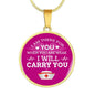 I Am There For You Nurse Gift Circle Necklace Stainless Steel or 18k Gold 18-22"-Express Your Love Gifts