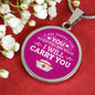 I Am There For You Nurse Gift Circle Necklace Stainless Steel or 18k Gold 18-22"-Express Your Love Gifts