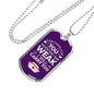 I Am There For You Nurse Necklace Stainless Steel or 18k Gold Dog Tag 24" Chain-Express Your Love Gifts