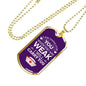 I Am There For You Nurse Necklace Stainless Steel or 18k Gold Dog Tag 24" Chain-Express Your Love Gifts