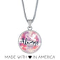 I Am With You Matthew 28:20 Circle Necklace Stainless Steel or 18k Gold 18-22"-Express Your Love Gifts