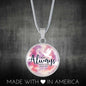 I Am With You Matthew 28:20 Circle Necklace Stainless Steel or 18k Gold 18-22"-Express Your Love Gifts