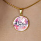 I Am With You Matthew 28:20 Circle Necklace Stainless Steel or 18k Gold 18-22"-Express Your Love Gifts