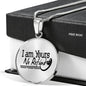 I Am Yours No Refund Circle Necklace Stainless Steel or 18k Gold 18-22" - Express Your Love Gifts