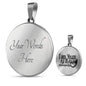 I Am Yours No Refund Circle Necklace Stainless Steel or 18k Gold 18-22" - Express Your Love Gifts