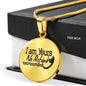 I Am Yours No Refund Circle Necklace Stainless Steel or 18k Gold 18-22" - Express Your Love Gifts