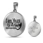 I Am Yours No Refund Circle Necklace Stainless Steel or 18k Gold 18-22" - Express Your Love Gifts