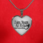 I Am Yours No Refund Necklace Stainless Steel or 18k Gold Heart Pendant 18-22" - Express Your Love Gifts