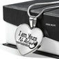 I Am Yours No Refund Necklace Stainless Steel or 18k Gold Heart Pendant 18-22" - Express Your Love Gifts
