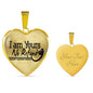 I Am Yours No Refund Necklace Stainless Steel or 18k Gold Heart Pendant 18-22" - Express Your Love Gifts
